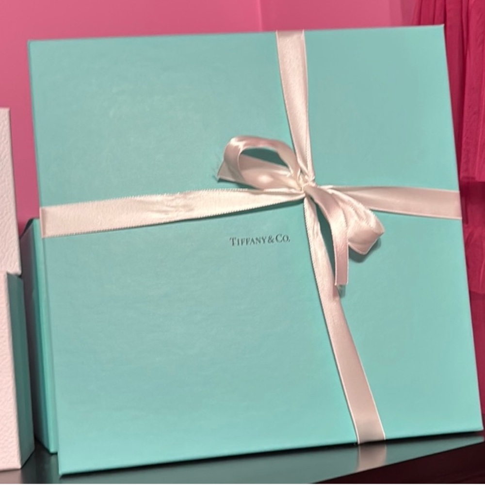 Tiffany & Co. Blue Gift Box with White Ribbon